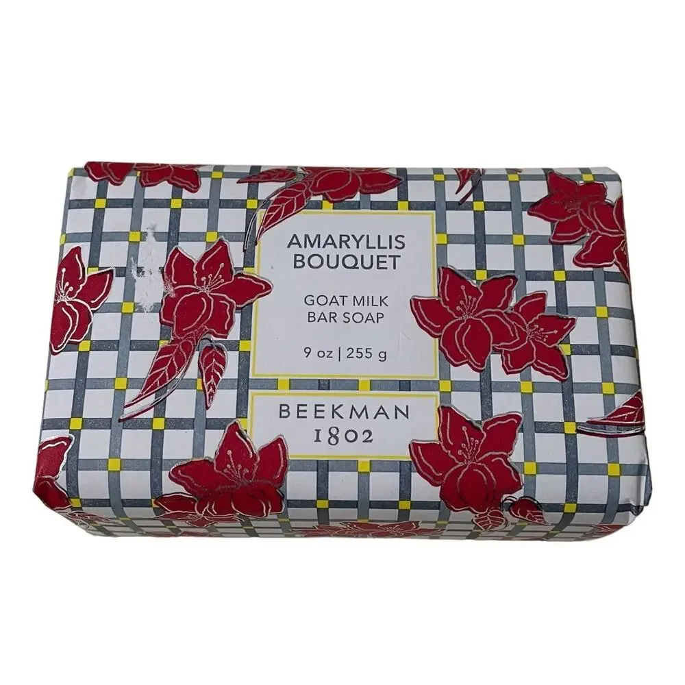 NEW Beekman 1802 Amaryllis Bouquet Goat Milk Bar Soap (Full Size 9 oz / 255g)